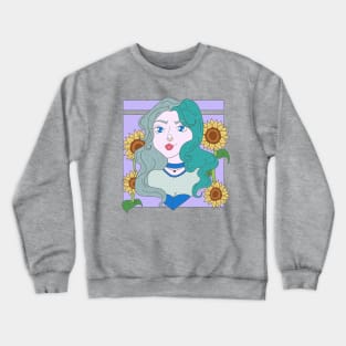 Sunflower Girl Crewneck Sweatshirt